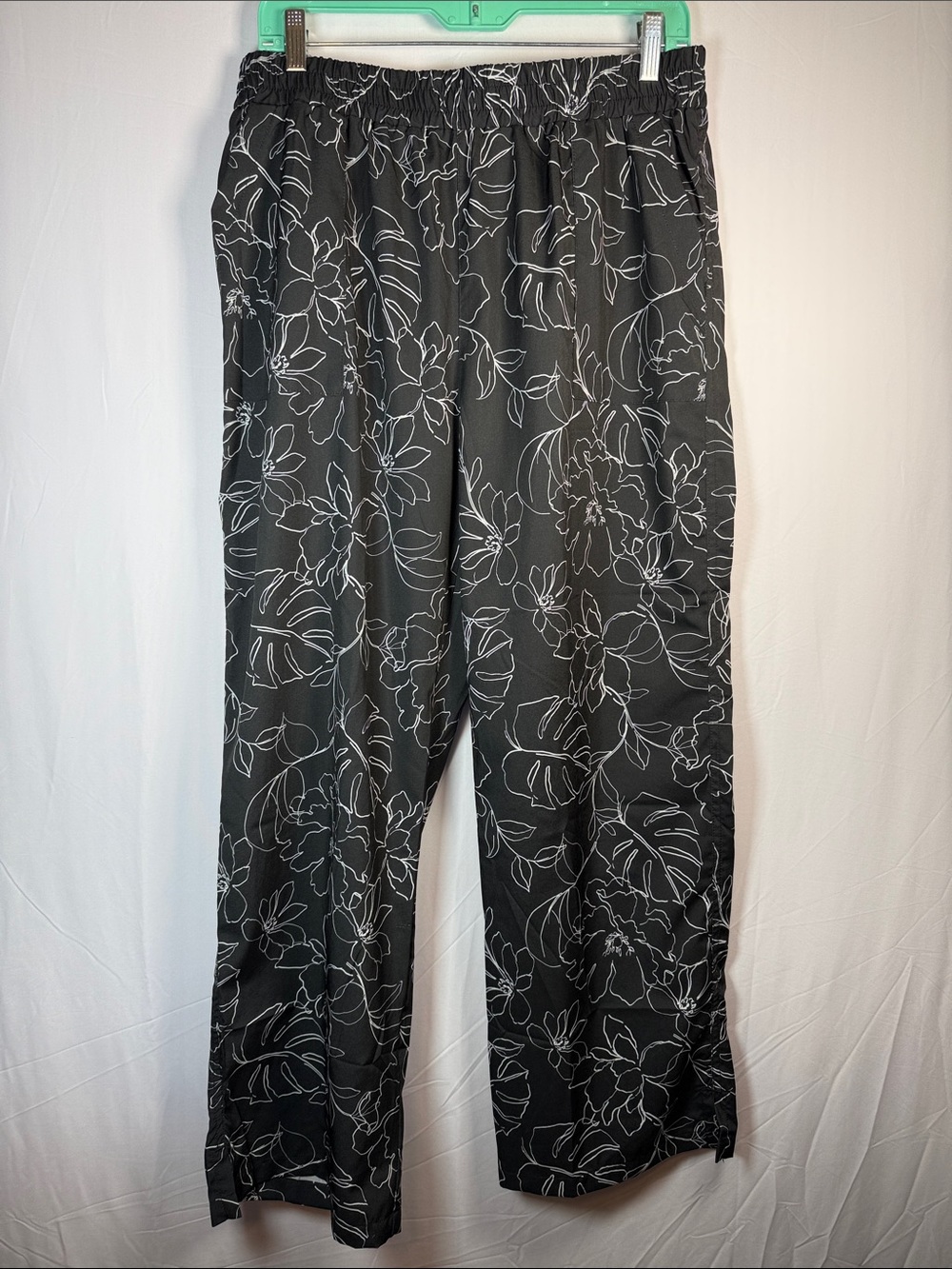 Ripskirt Hawaii Black Floral Wide Leg Beachcomber Casual Pants